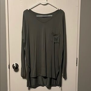 Women's Olive Long Sleeve Top